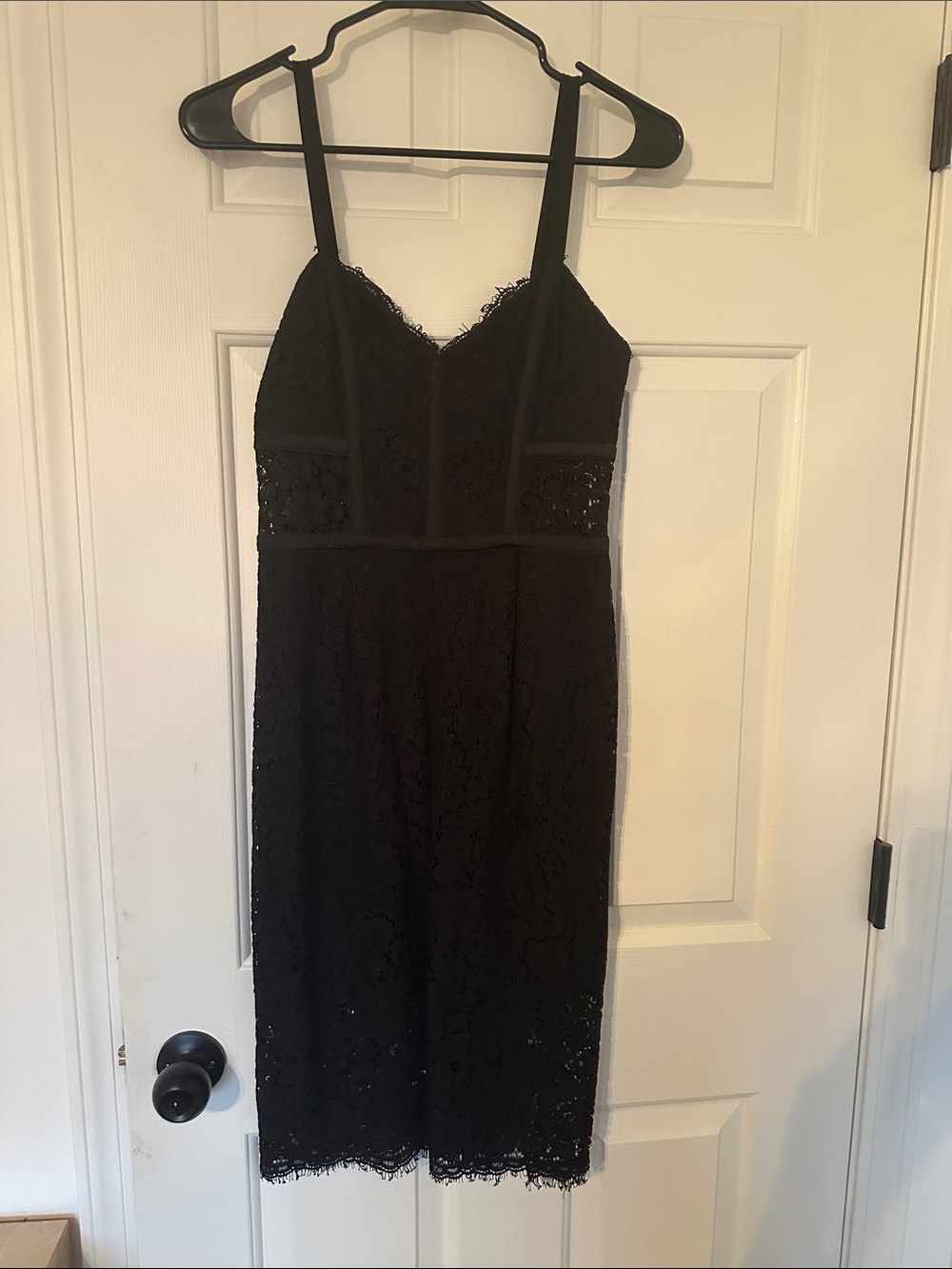 Black Lace Sleeveless Midi Dress